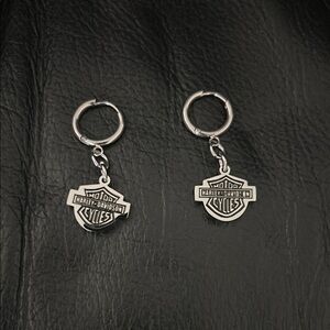 Harley-Davidson Silver Earrings